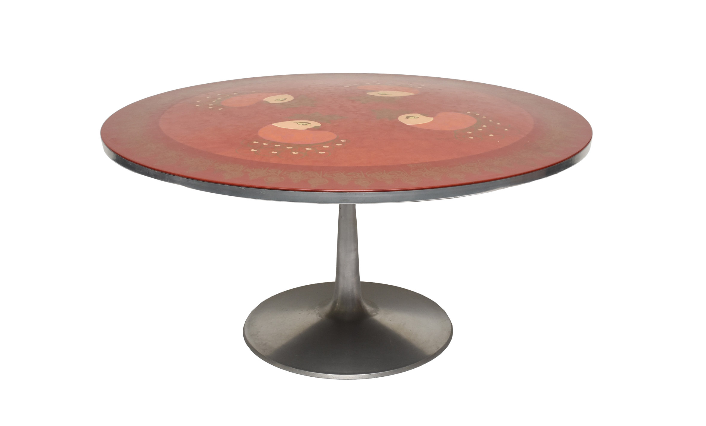 The domed dining table by Poul Cadovius that sold for £330. Halls Fine Art Shrewsbury